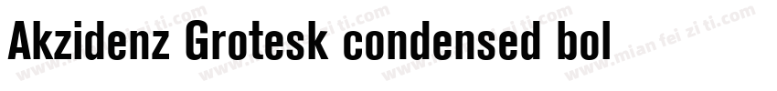 Akzidenz Grotesk condensed bold字体转换